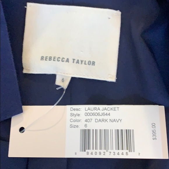 Rebecca Taylor Laura navy jacket Sz.6 NWT - Picture 5 of 6